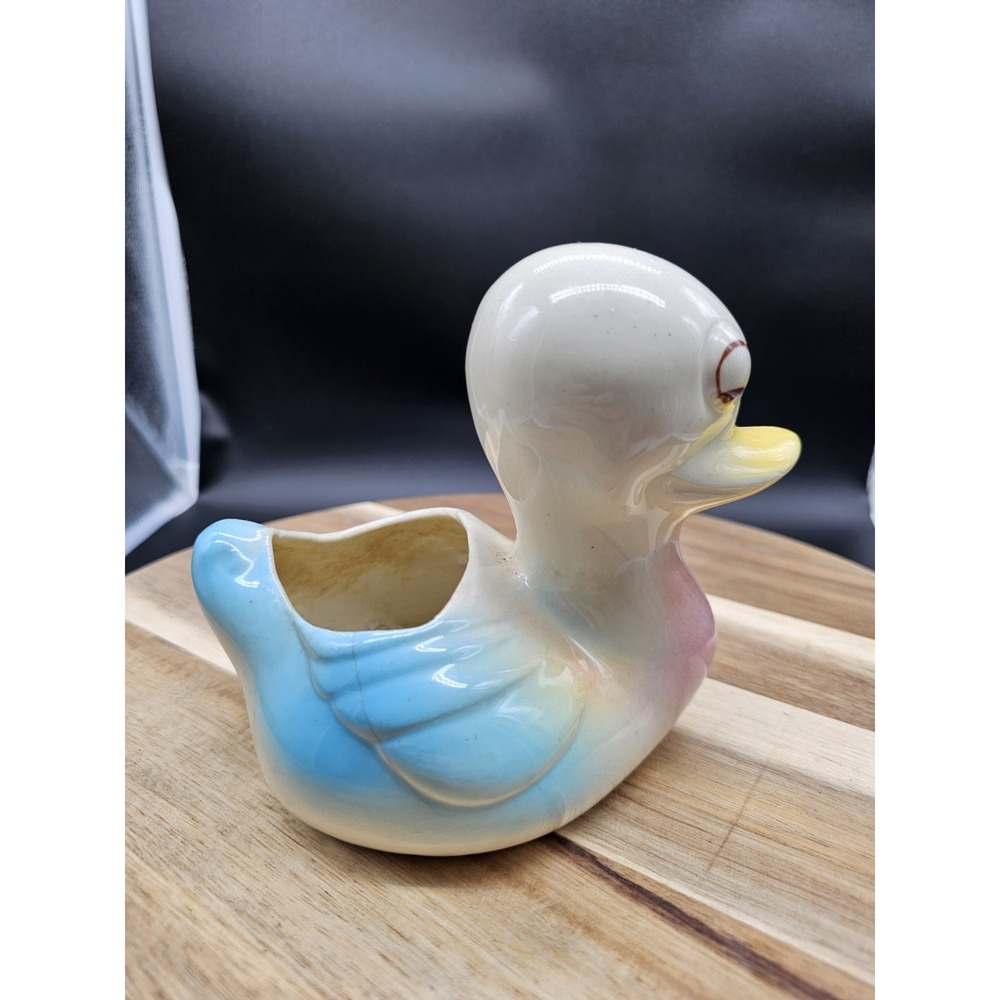 Vintage Shawnee Ceramic Duck Duckling Planter Vase 1950's Mid Century Modern - Picture 5 of 7